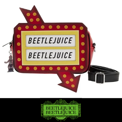 Loungefly Beetlejuice Graveyard Sign Bandolera